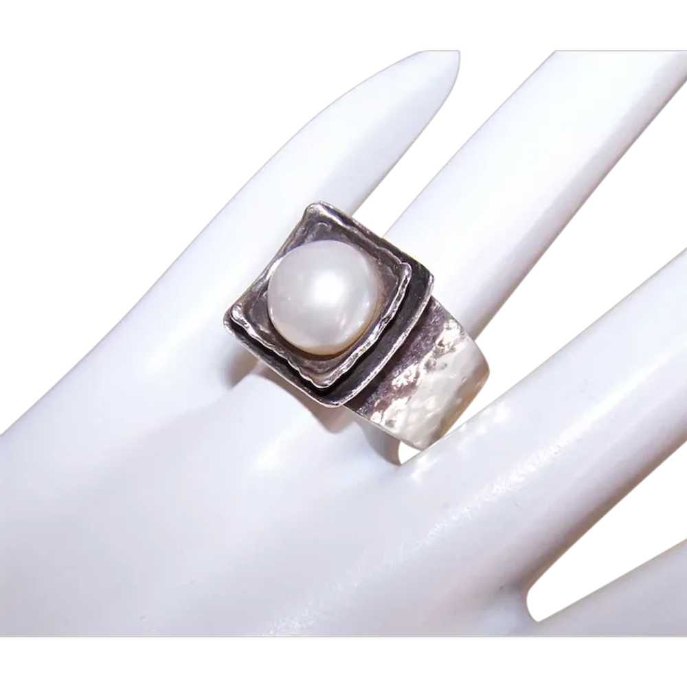 Silpada Sterling Silver Freshwater Pearl Ring - S… - image 1
