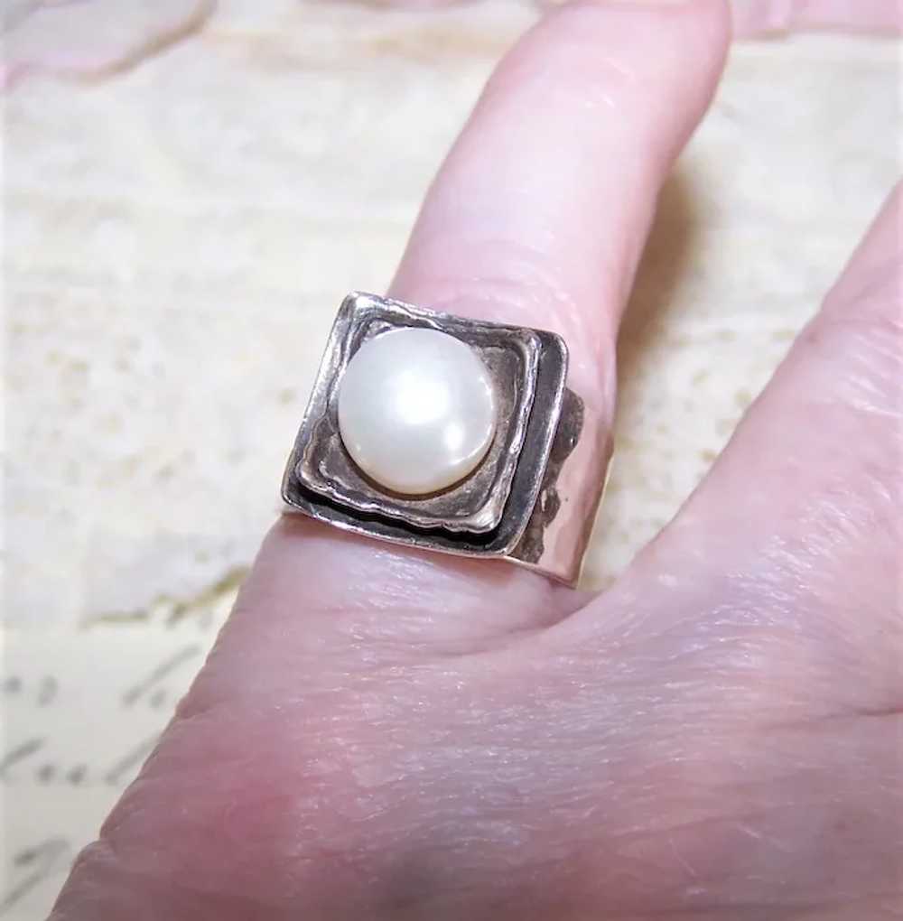 Silpada Sterling Silver Freshwater Pearl Ring - S… - image 2