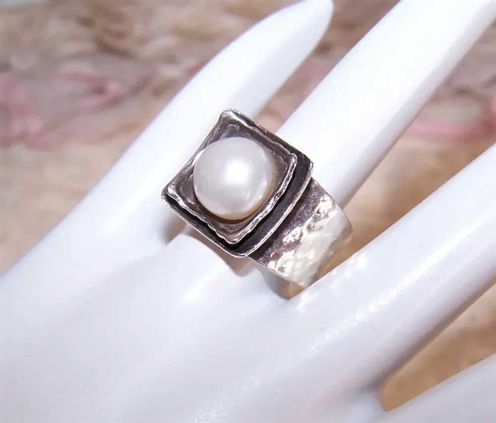 Silpada Sterling Silver Freshwater Pearl Ring - S… - image 3