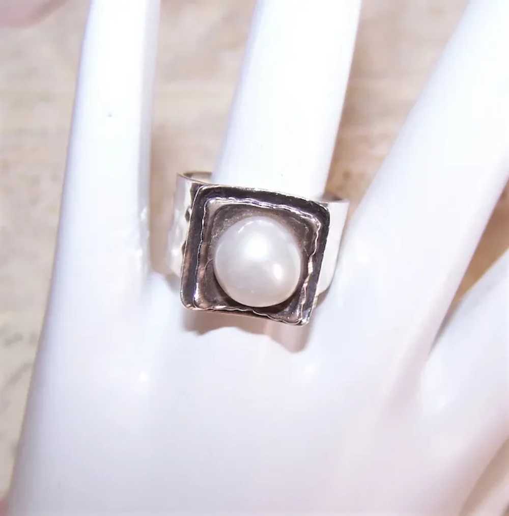 Silpada Sterling Silver Freshwater Pearl Ring - S… - image 5