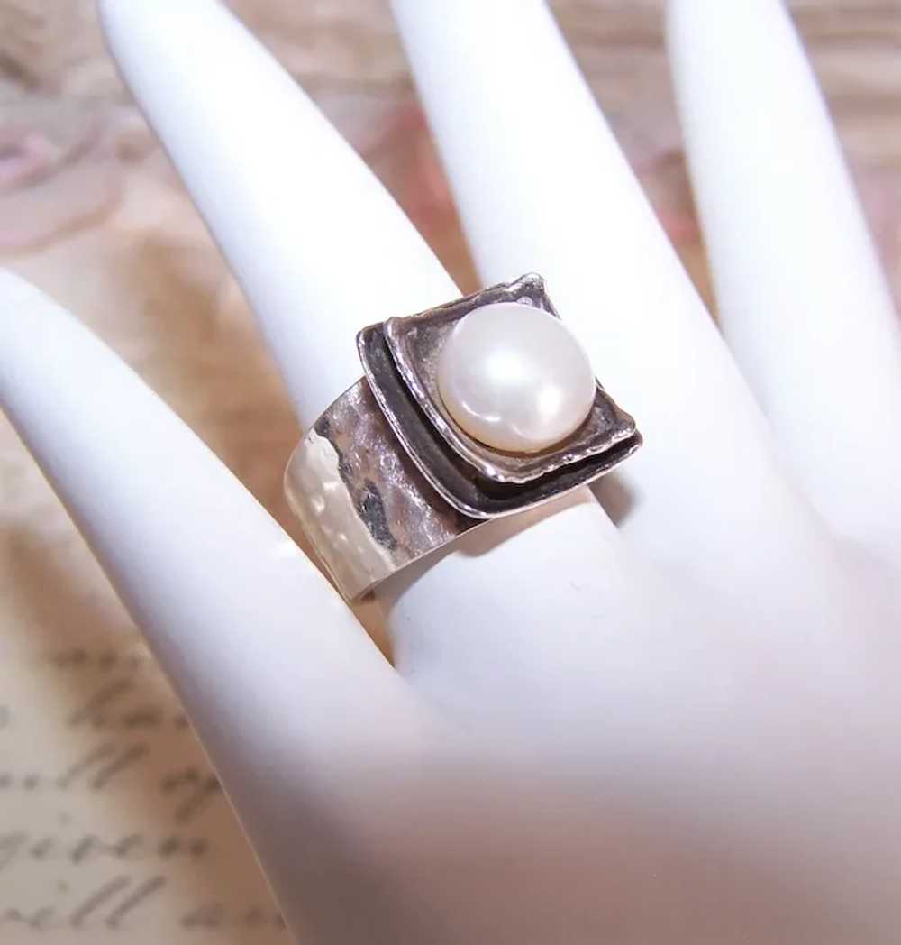 Silpada Sterling Silver Freshwater Pearl Ring - S… - image 6