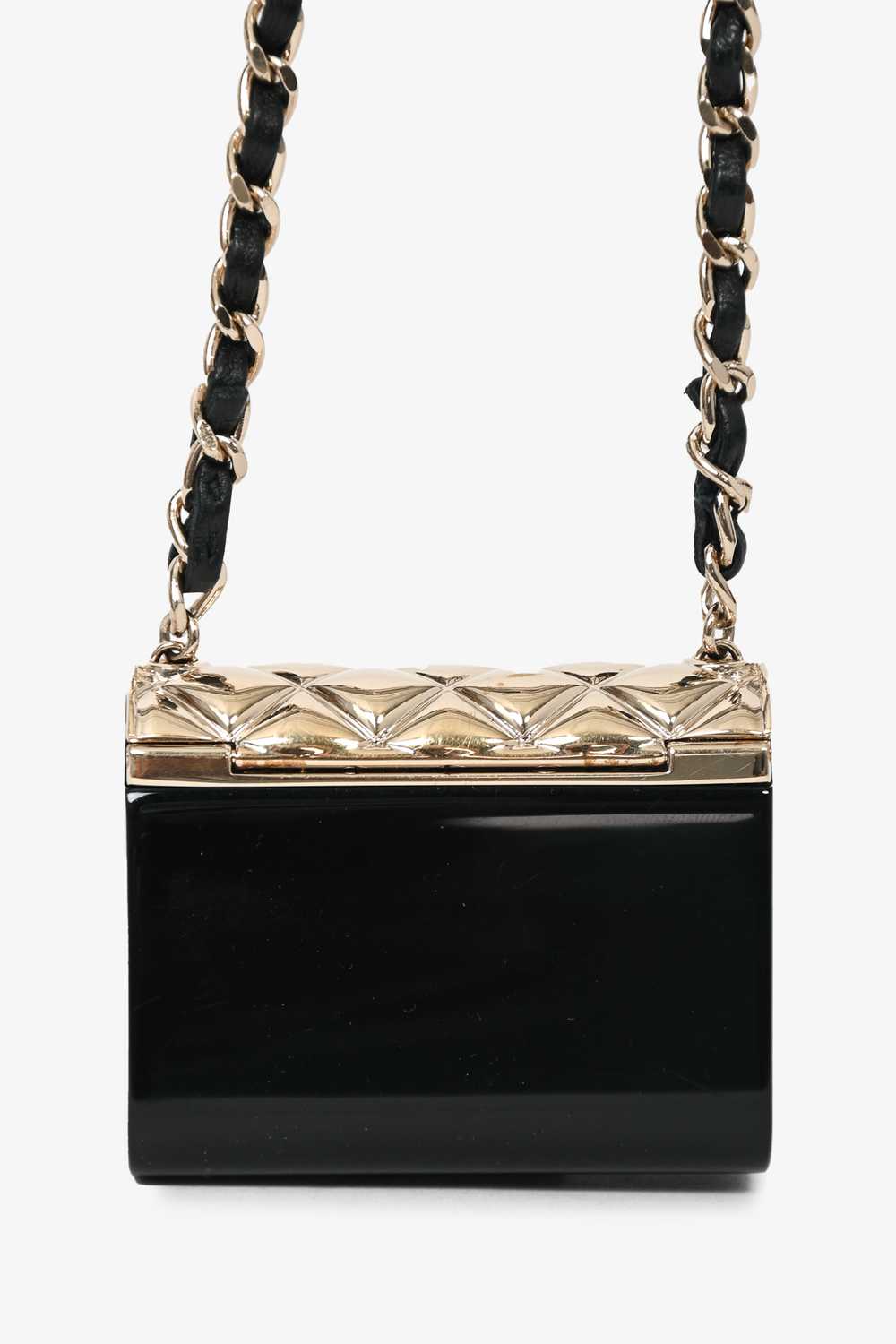 Pre-loved Chanel™ Black/Gold Mini Purse Necklace - image 3
