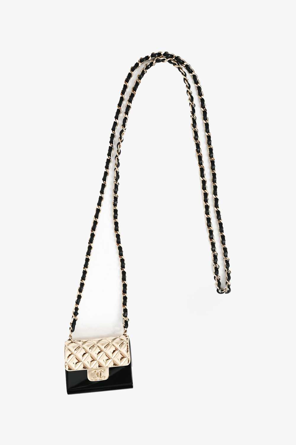 Pre-loved Chanel™ Black/Gold Mini Purse Necklace - image 7