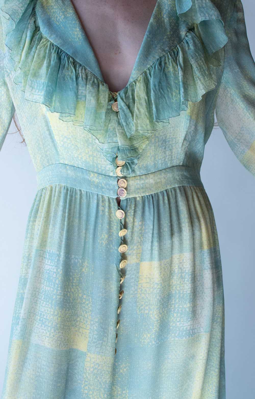 Ruffled Sleeve Silk Dress | Chloe - image 5