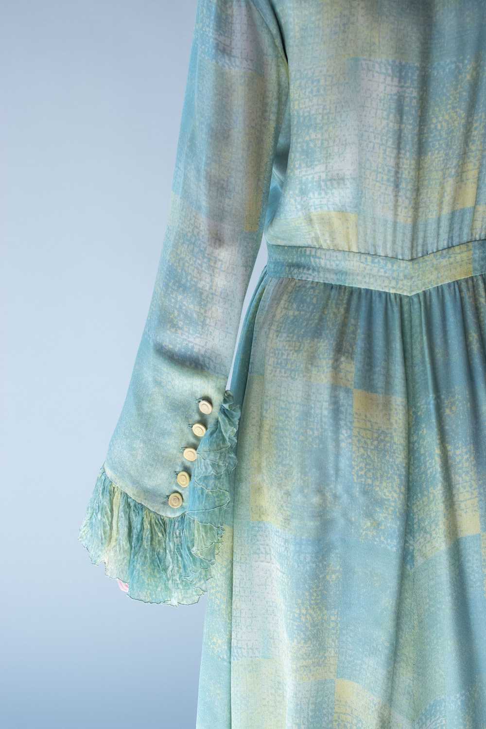 Ruffled Sleeve Silk Dress | Chloe - image 6