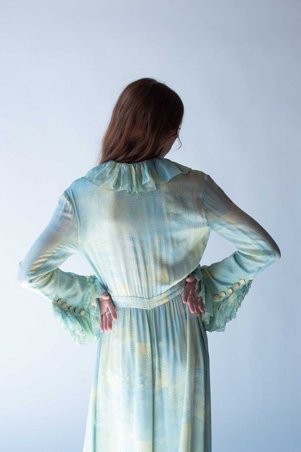 Ruffled Sleeve Silk Dress | Chloe - image 9