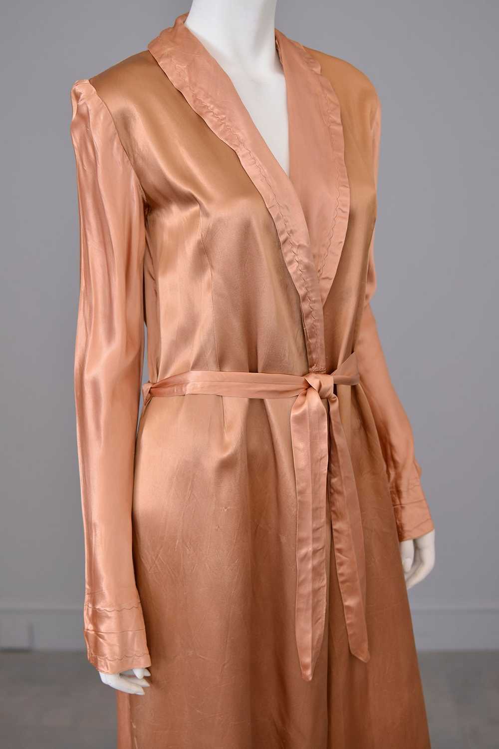 1940s Copper Satin Lounging Robe - image 7