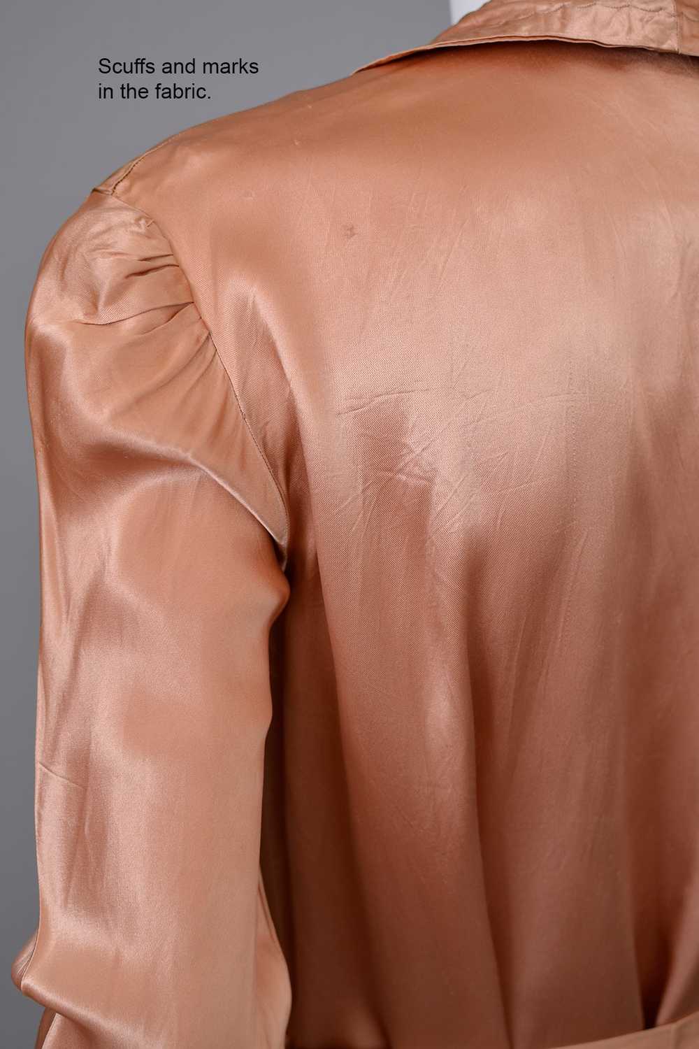 1940s Copper Satin Lounging Robe - image 8