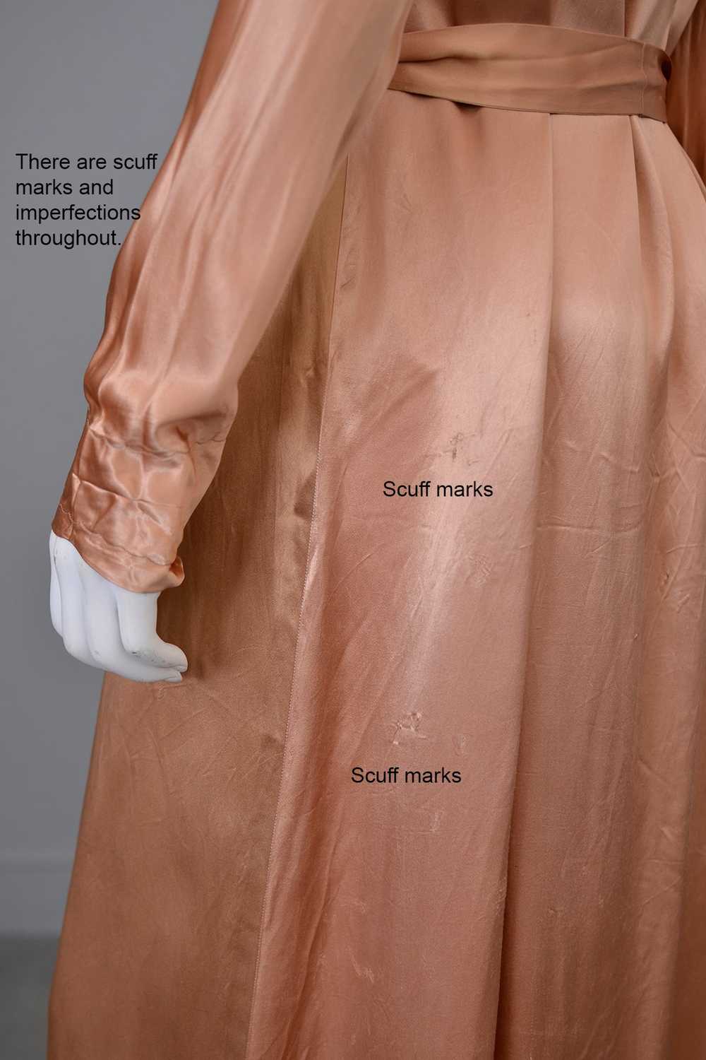 1940s Copper Satin Lounging Robe - image 9