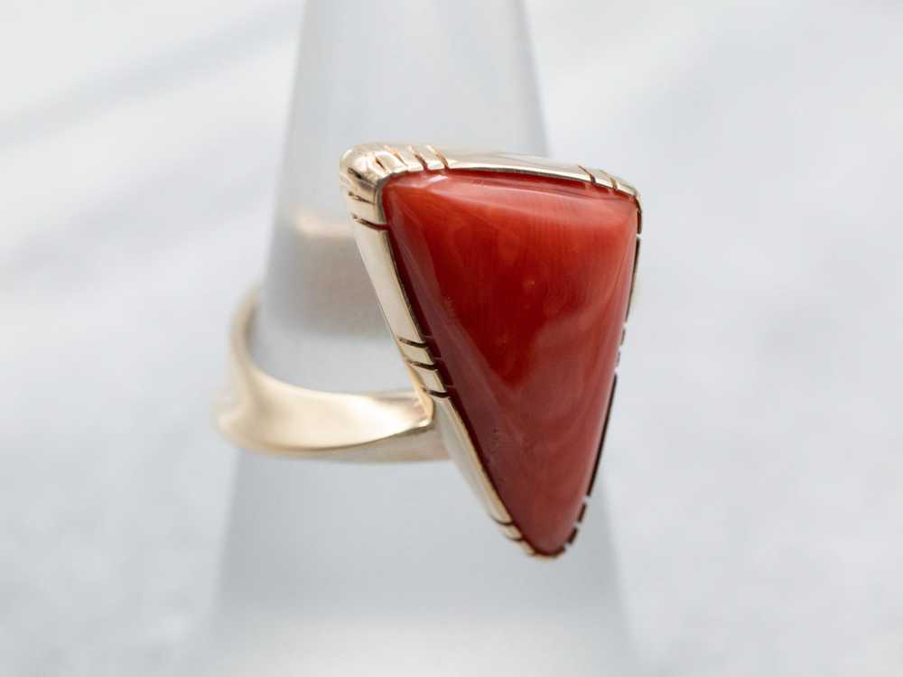 Cool Coral Statement Ring - image 3
