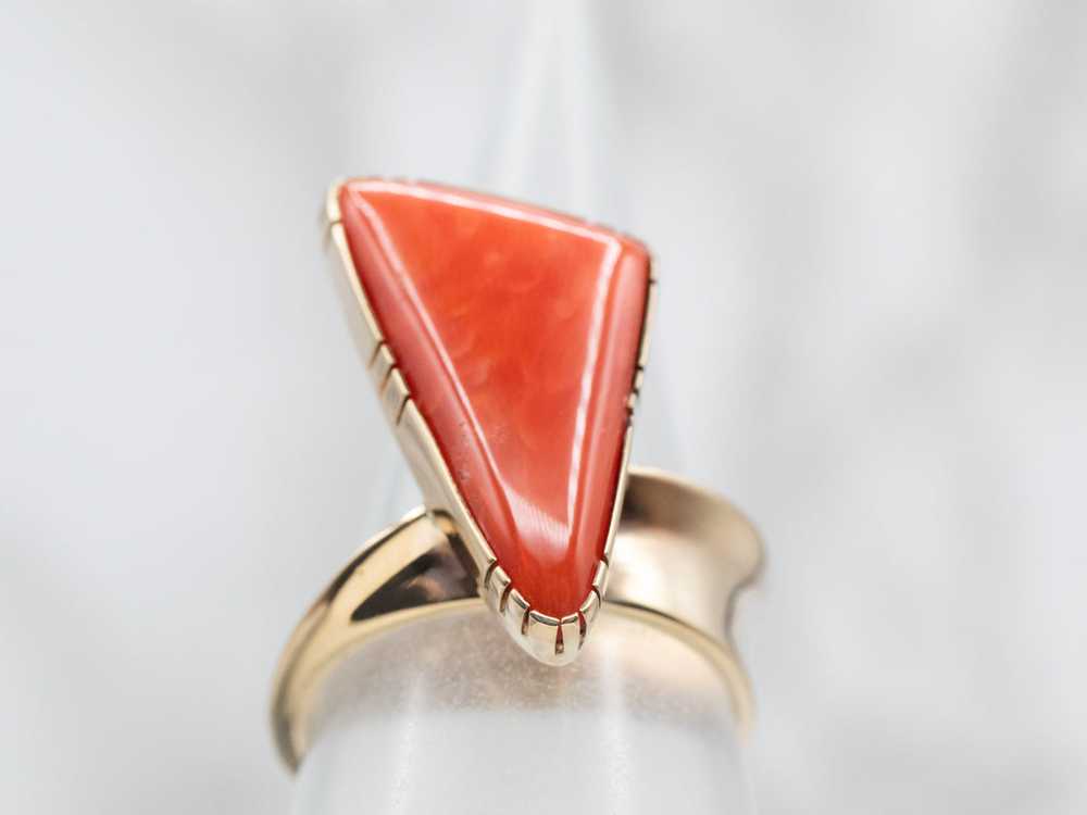Cool Coral Statement Ring - image 4