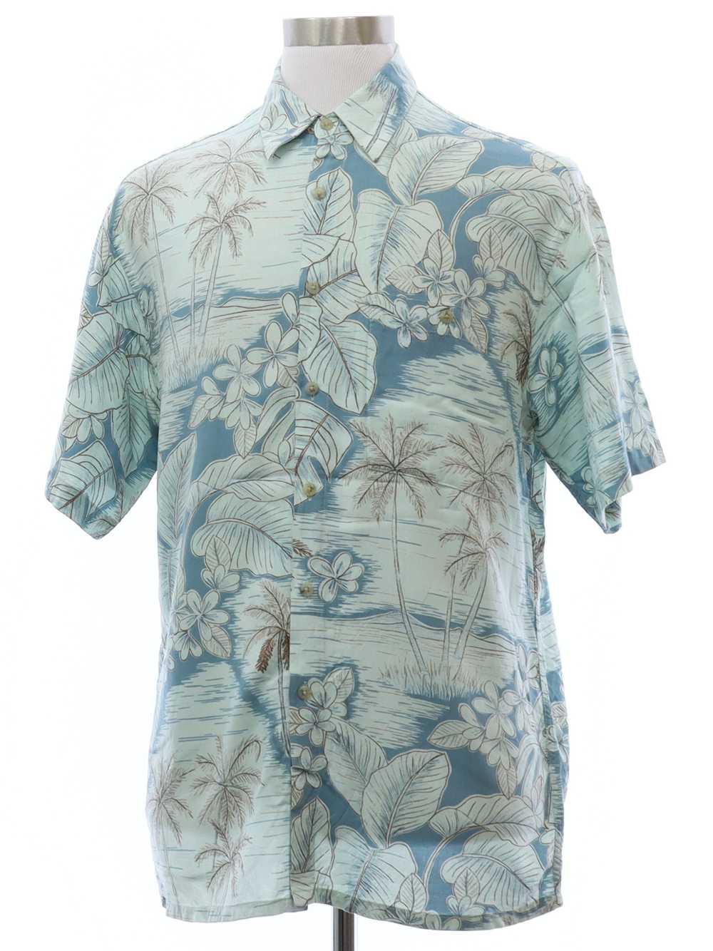 1990's Campia Mens Rayon Hawaiian Shirt - Gem