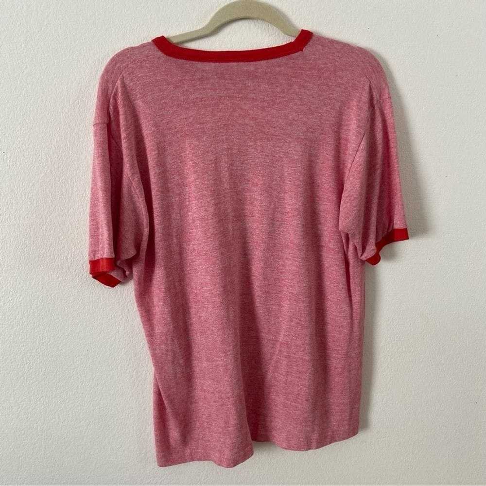 Vintage Vintage 70s ringer style red T-shirt cart… - image 4