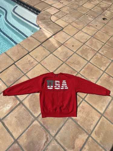 Made In Usa × Vintage USA Crewneck Sweatshirt Red 