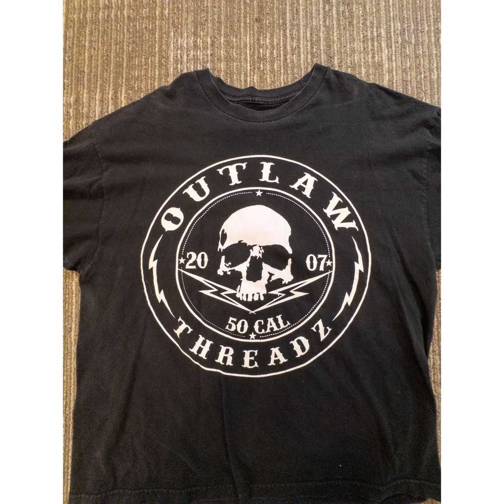 Other Outlaw Threadz Black White Mens T Shirt - image 2