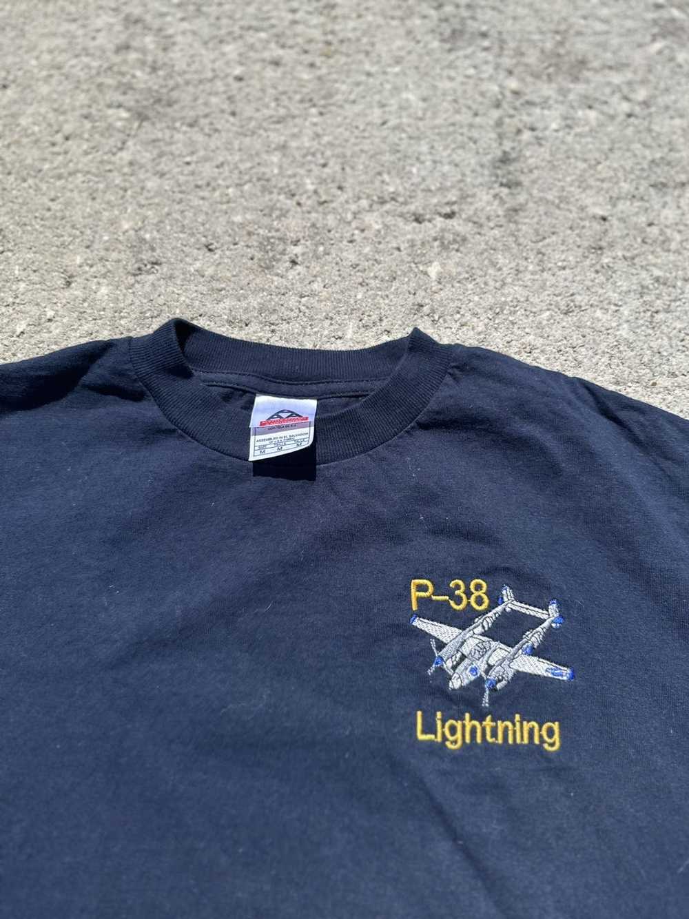 Streetwear P-38 airplane lightning tee aerospace - image 4
