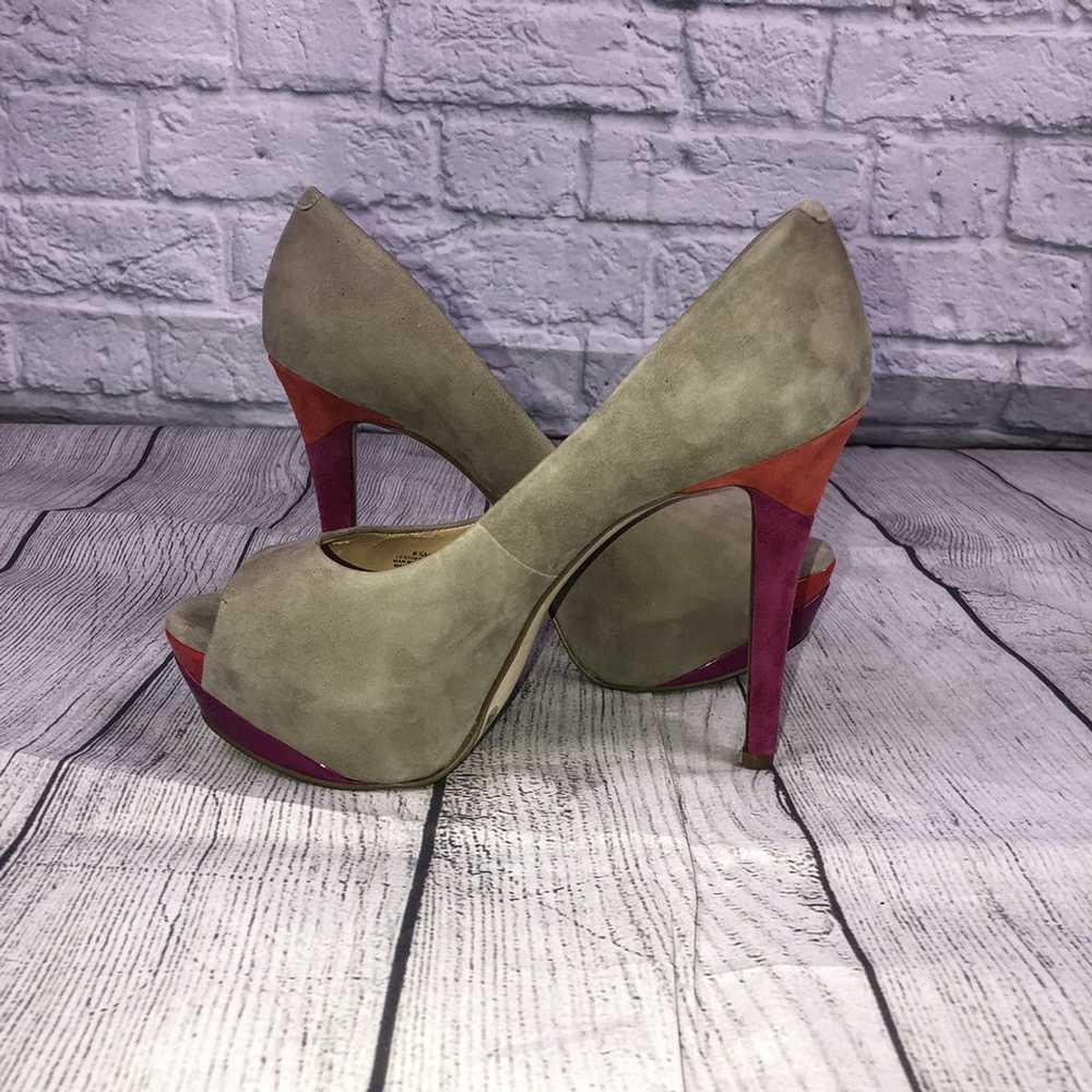 Other Gianni bini open toe suede heels beige oran… - image 6