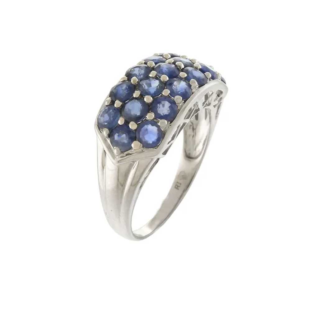Delightful Blue Sapphire Ring in 14k White Gold - image 2