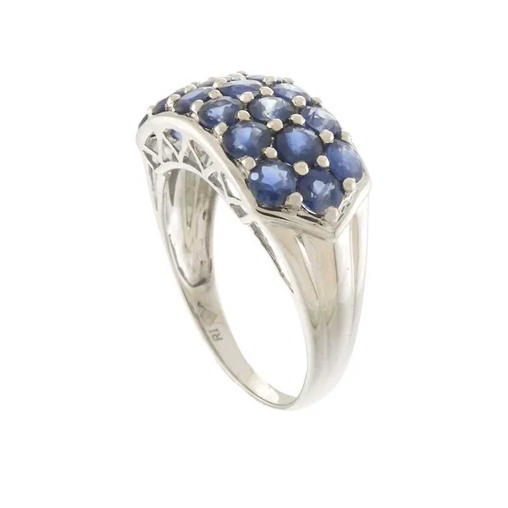 Delightful Blue Sapphire Ring in 14k White Gold - image 3