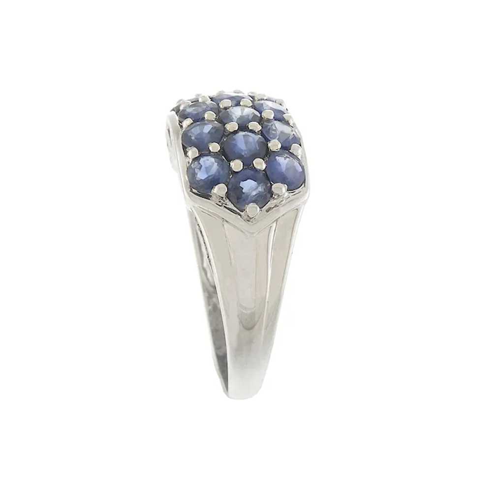 Delightful Blue Sapphire Ring in 14k White Gold - image 4