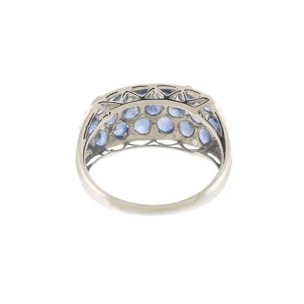 Delightful Blue Sapphire Ring in 14k White Gold - image 5