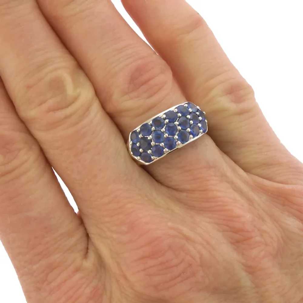 Delightful Blue Sapphire Ring in 14k White Gold - image 7