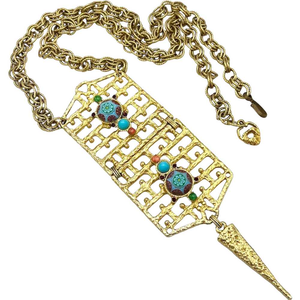 GROOVY D&E 1970s Moroccan Style Necklace - Delizz… - image 1