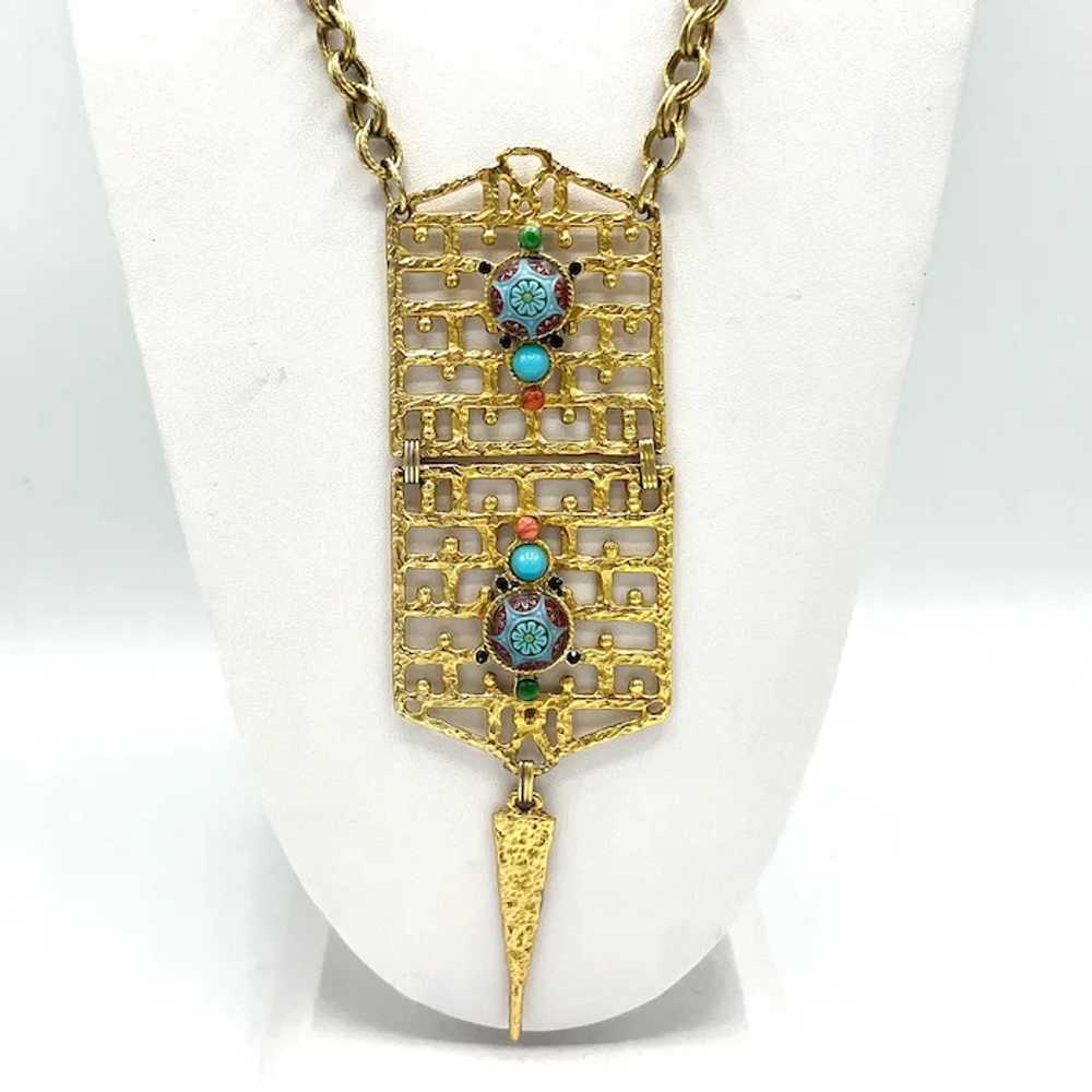 GROOVY D&E 1970s Moroccan Style Necklace - Delizz… - image 2