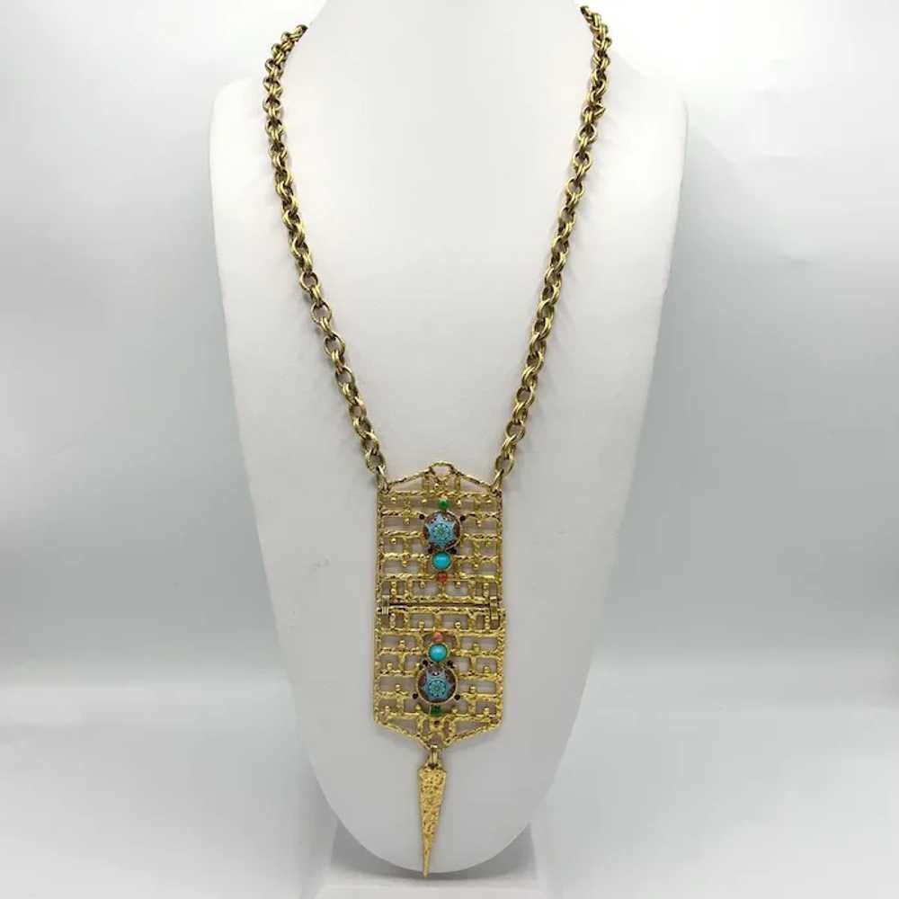 GROOVY D&E 1970s Moroccan Style Necklace - Delizz… - image 3