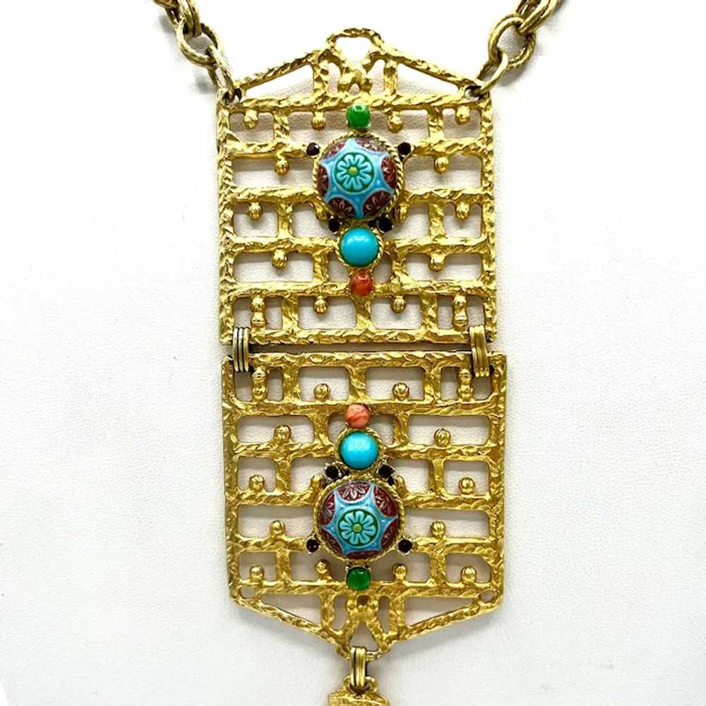 GROOVY D&E 1970s Moroccan Style Necklace - Delizz… - image 4