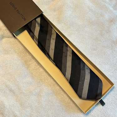 Louis Vuitton Clavitt Damier Gray system men's tie LOUIS VUITTON – 銀蔵オンライン