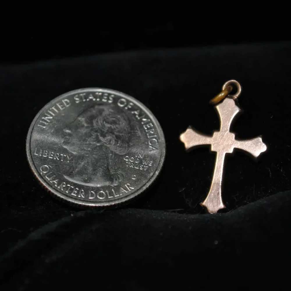 Antique Victorian 10k Gold Cross Pendant / Rosary… - image 6