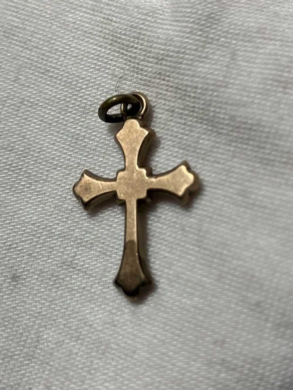 Antique Victorian 10k Gold Cross Pendant / Rosary… - image 8