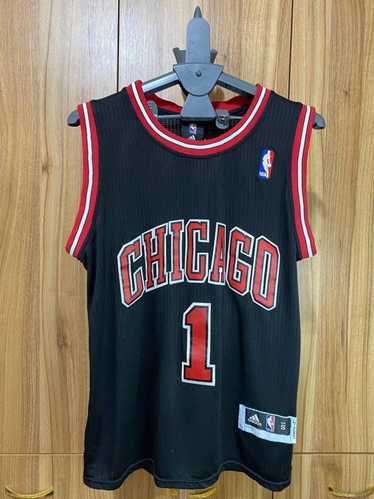 Derrick Rose #1 Chicago Bulls Sewn Adidas Black Camo Jersey XXL 2XL EUC