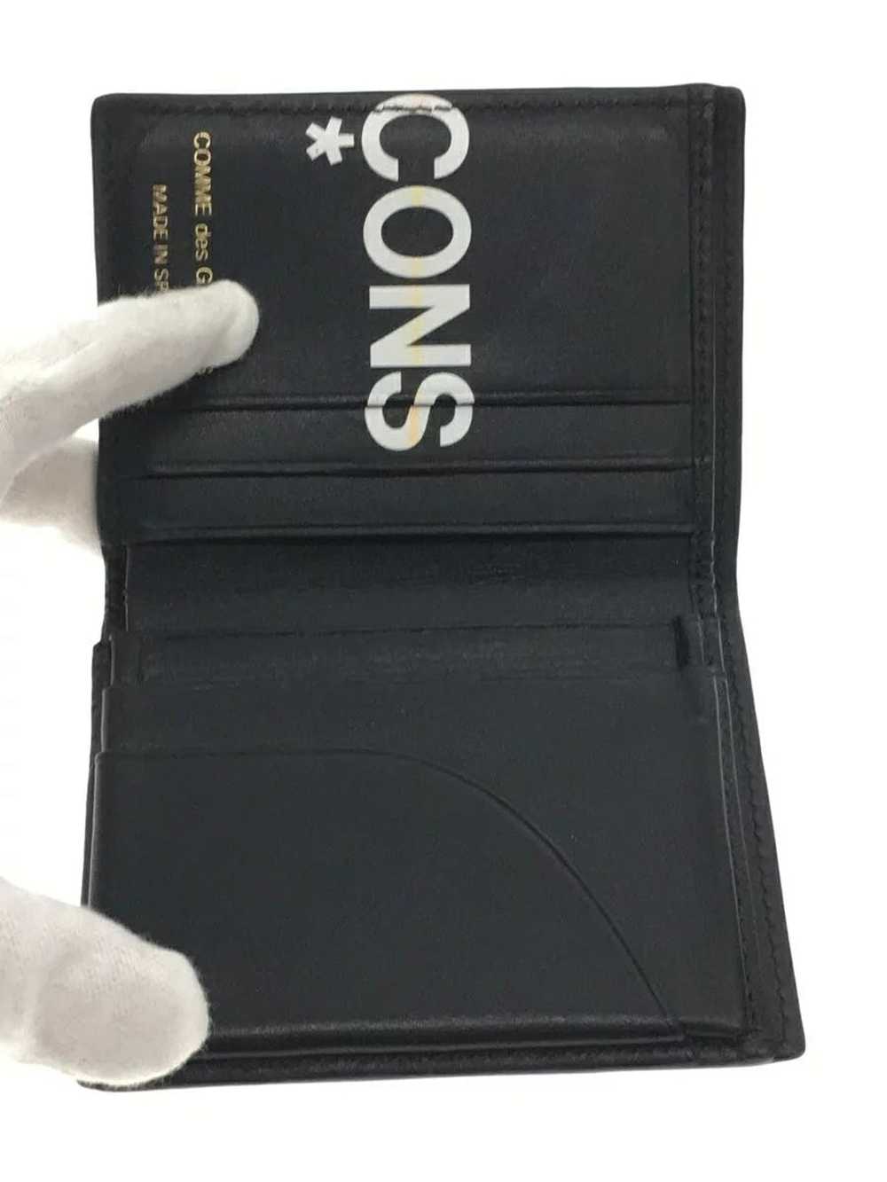 Comme des Garcons Wallets Black Bi-fold Logo Leat… - image 4