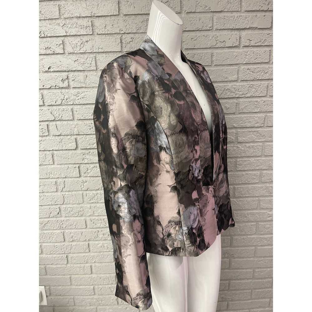 Other Kasper Floral Print Jacquard Blazer Size 10 - image 2