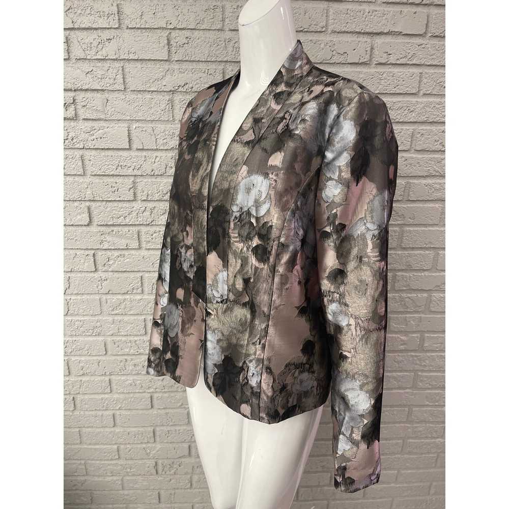 Other Kasper Floral Print Jacquard Blazer Size 10 - image 3