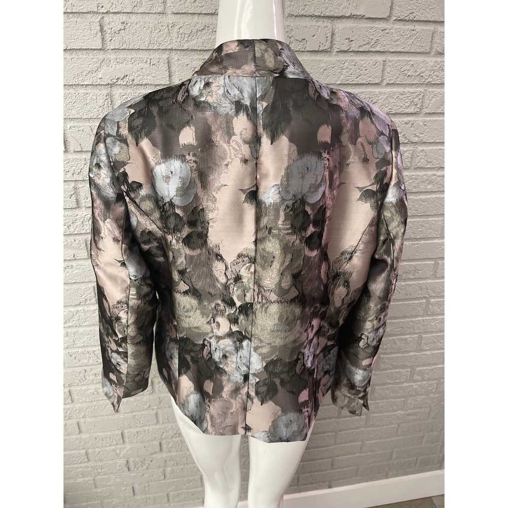 Other Kasper Floral Print Jacquard Blazer Size 10 - image 4