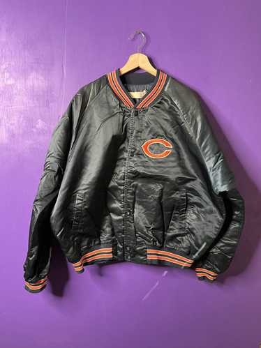 Vintage 80s CHICAGO BEARS NFL Chalk Line Nylon Jacket M (Mint