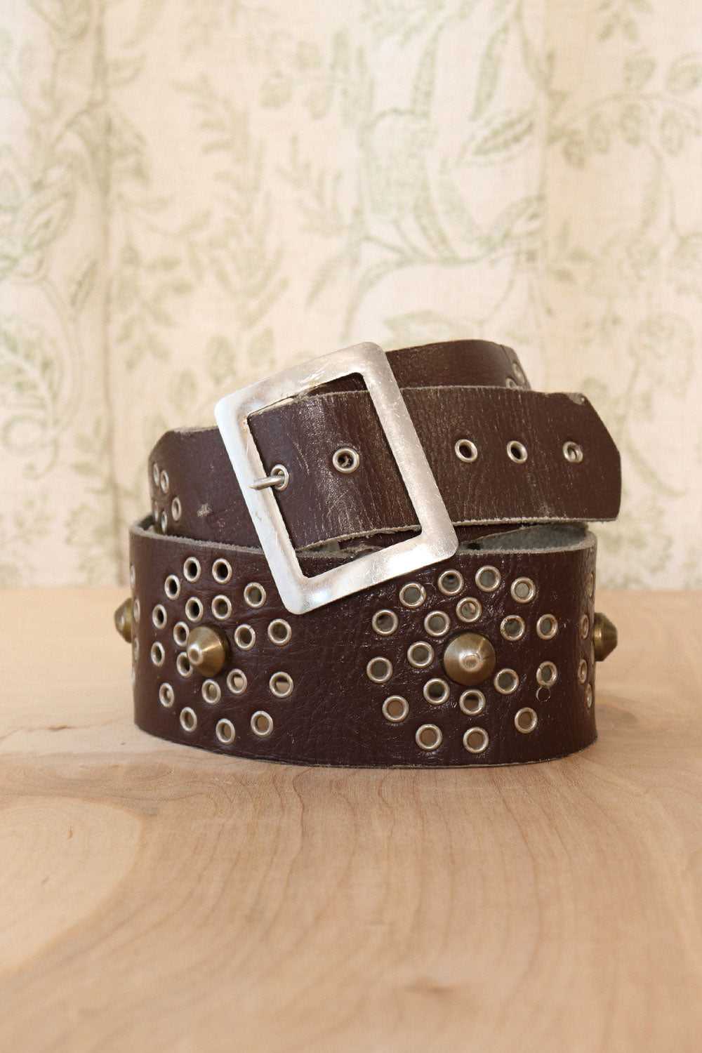 Thick Studded Leather Belt - image 1