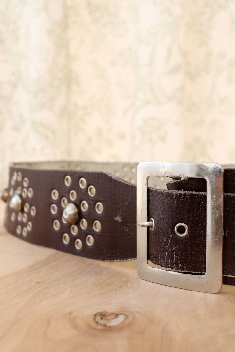 Thick Studded Leather Belt - image 4