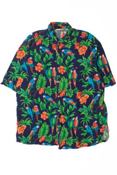 Iowa Hawkeyes Custom Name Parrot Floral Tropical Hawaiian Shirt -  Freedomdesign