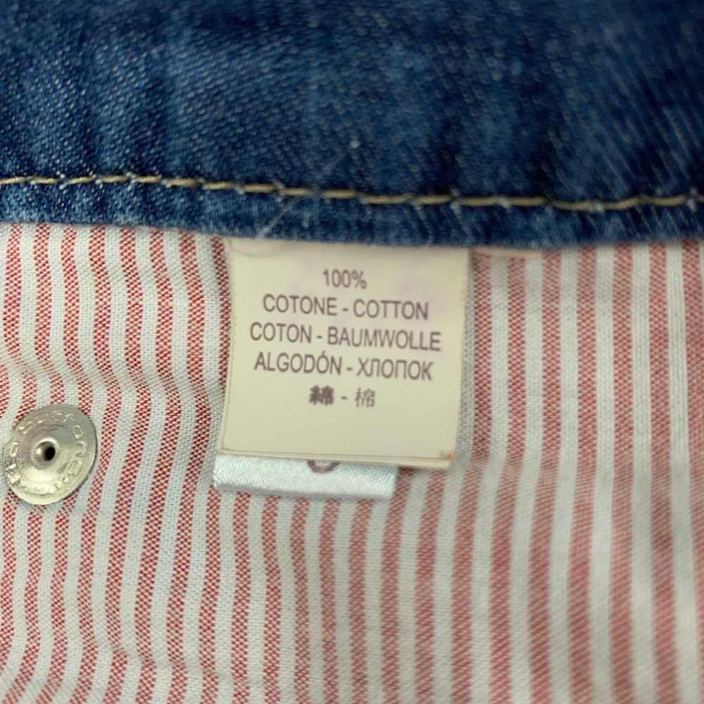 Brunello Cucinelli Blue Washed Cotton Button Fly … - image 6