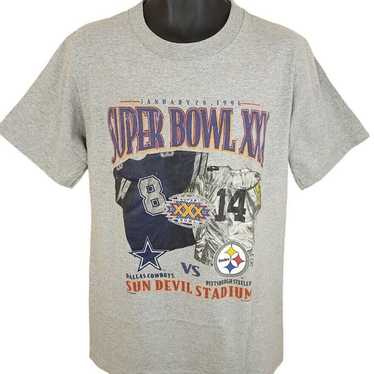 DALLAS COWBOYS VS PITTSBURGH STEELERS SUPER BOWL XXX 1996 T-Shirt Men' –  Fibits