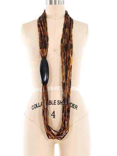 Monies Multistrand Horn and Ebony Necklace