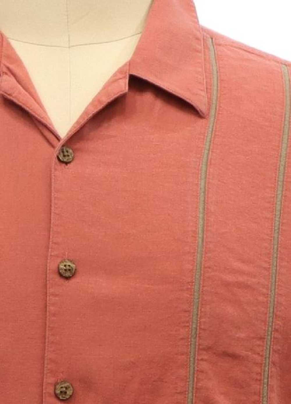 1990's Mens Linen Silk Blend Sport Shirt - image 2