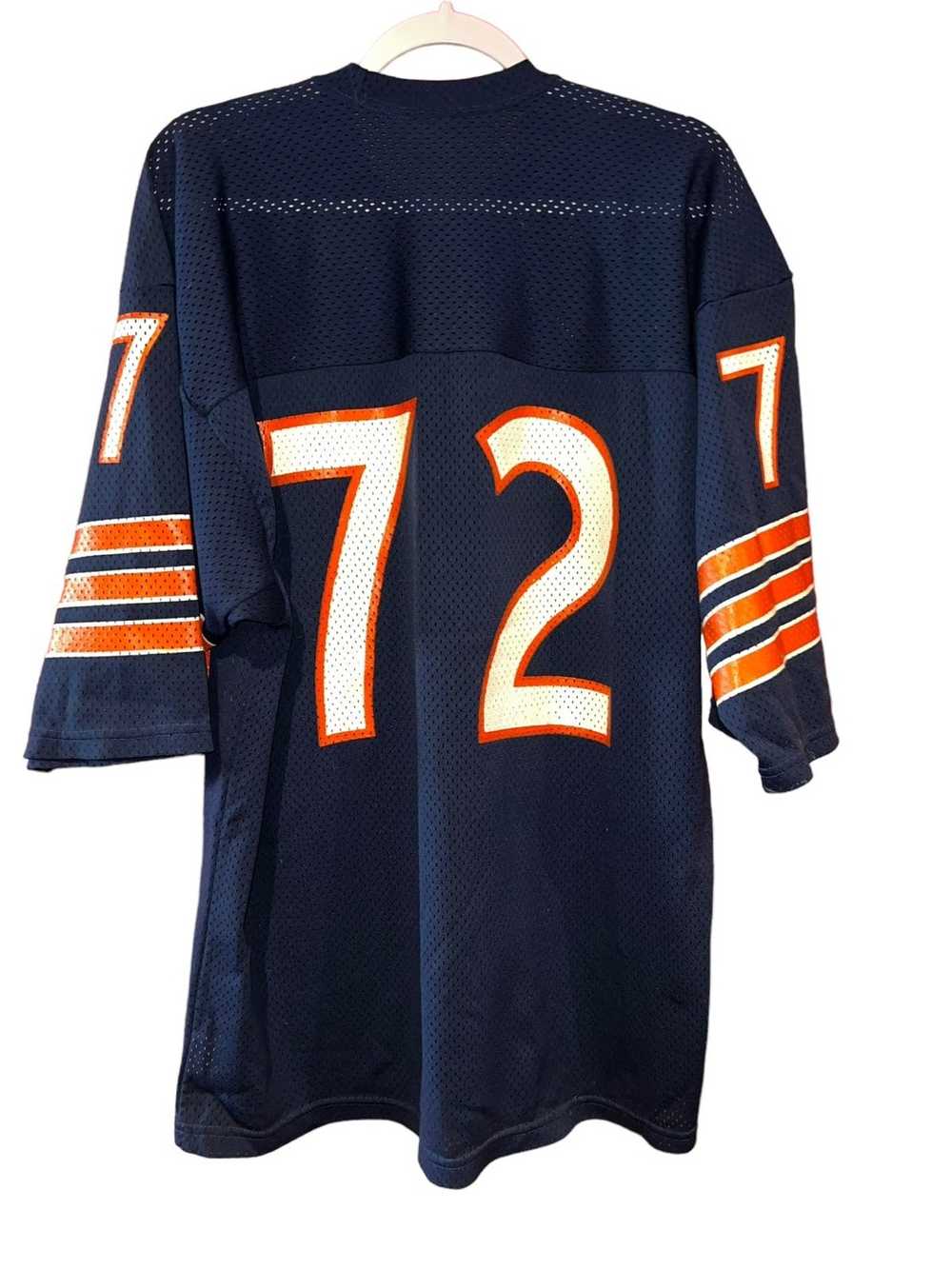 VINTAGE 80's McGREGOR SAND KNIT CHICAGO BEARS #95 RICHARD DENTJERSEY  IN SIZE L