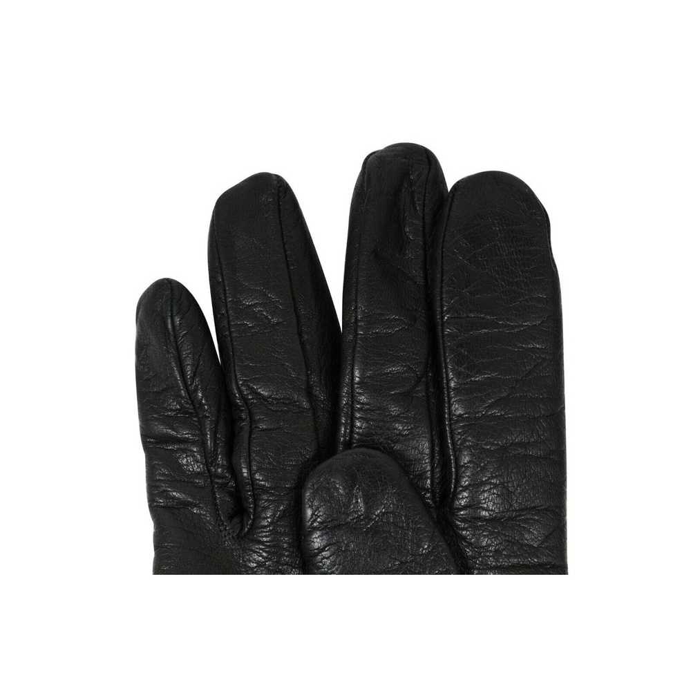 Malo Gloves Size 7.5 Black 100% Leather Cashmere - image 3