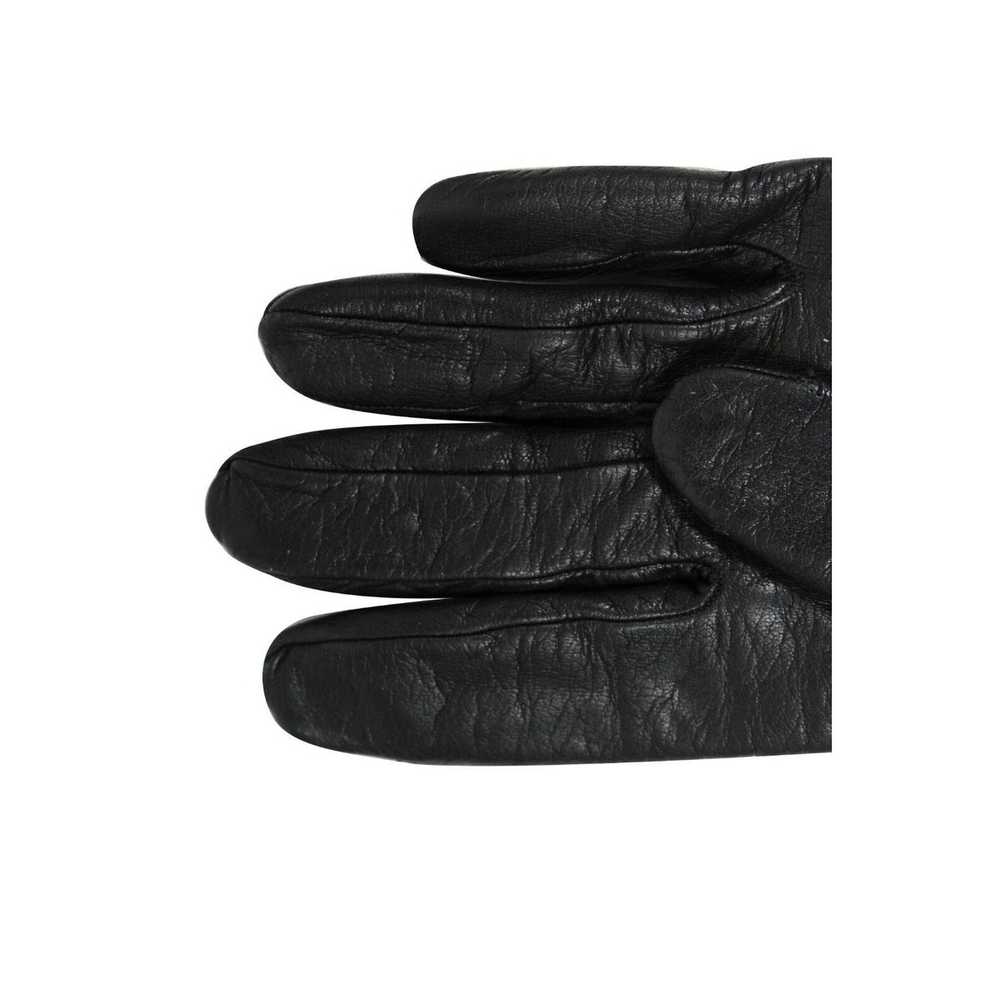 Malo Gloves Size 7.5 Black 100% Leather Cashmere - image 4