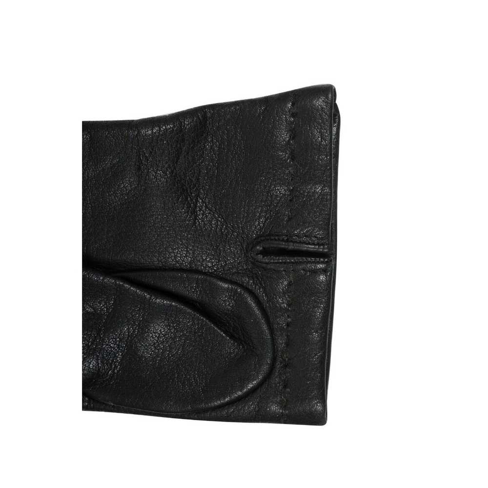 Malo Gloves Size 7.5 Black 100% Leather Cashmere - image 5